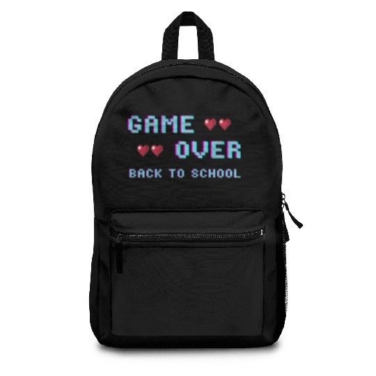 game over back to school Backpacks