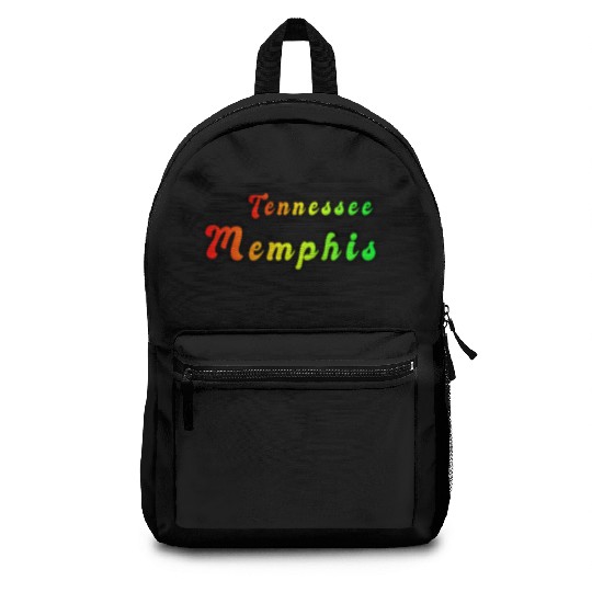 Memphis Tennessee rainbow design Backpacks