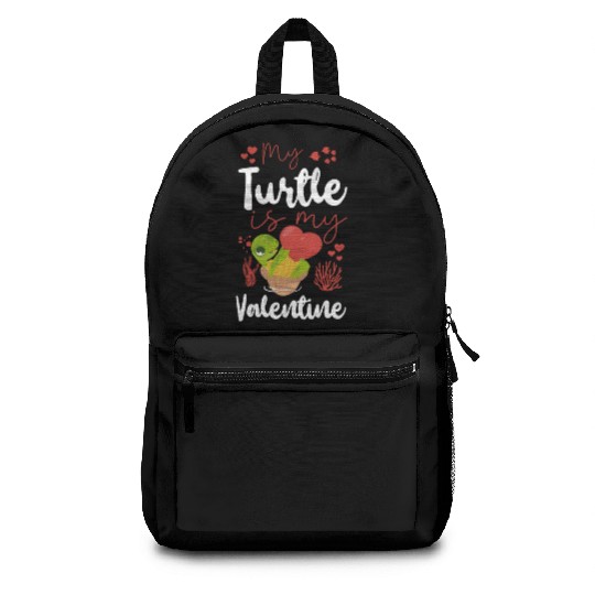 Sea Turtle Tortoise Valentines Day Backpacks
