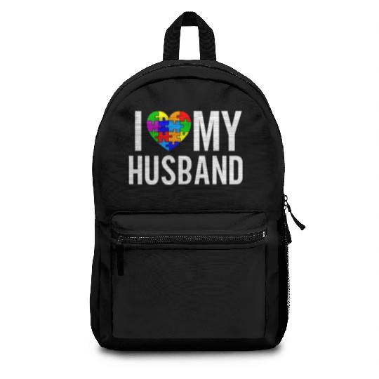 I Love My Husband Backpacks