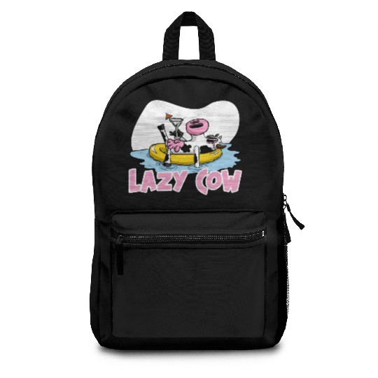 Lazy Cow Cute Cow Animal Lover Backpacks