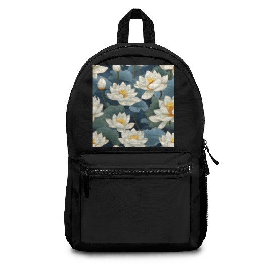 Serenity Blooms: Timeless Lotus Pattern Backpacks