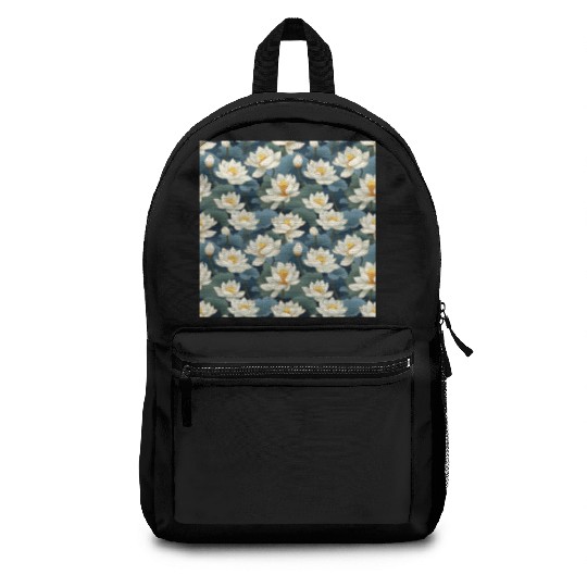 Serenity Blooms: Timeless Lotus Pattern Backpacks