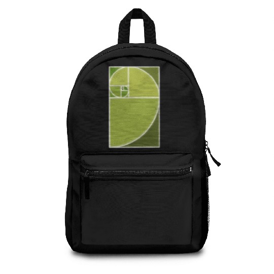 Olive Green Fibonacci Spiral Backpacks