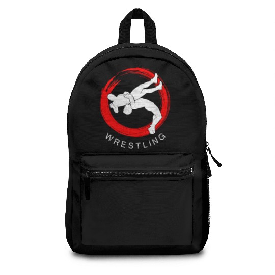 WRESTLING GRAPPLING SLAM BADGE Backpacks