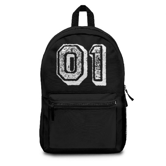 Number 01 Sports Jersey Player 01 1 Fan Front Backpacks