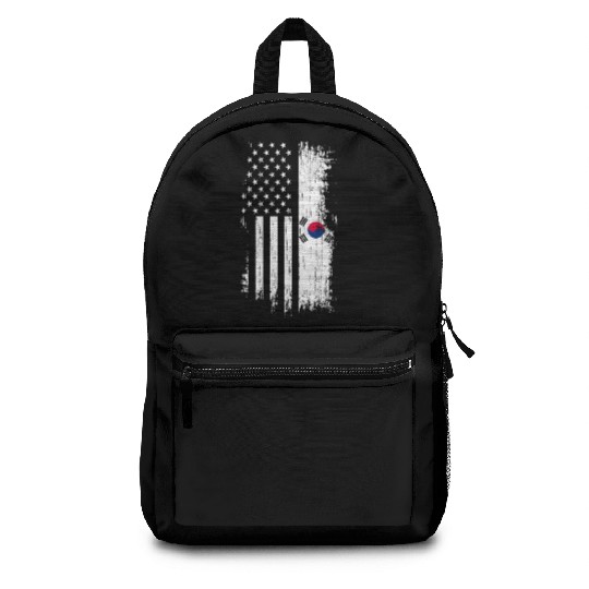 South Korean American Flag - Pride Korean Usa Backpacks