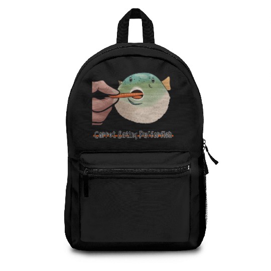 Carrot Eating Pufferfish Meme Backpacks