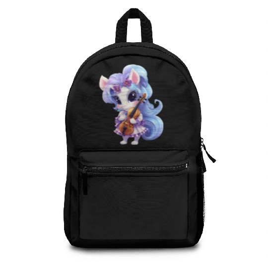 Unicorn with Floral Dress and Violin – Imaginative Backpacks