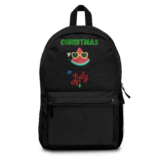 christmas in july cute watermelon Backpacks for summer