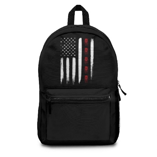 Cicada Line In Distressed Us Flag For Cicada Backpacks
