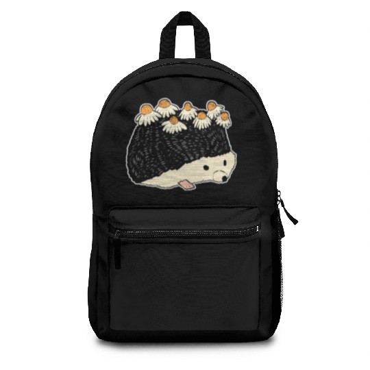 Hedgehog and Flowers Nature Lover Gift Backpacks