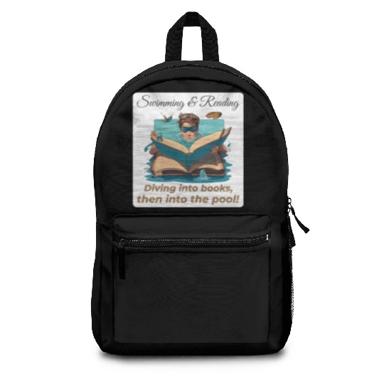 Bookish Splash Swimmer Book Lover Backpacks