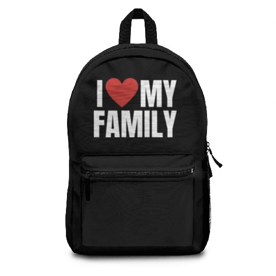 I Love My Family Gathering Reunion Celebration Backpacks