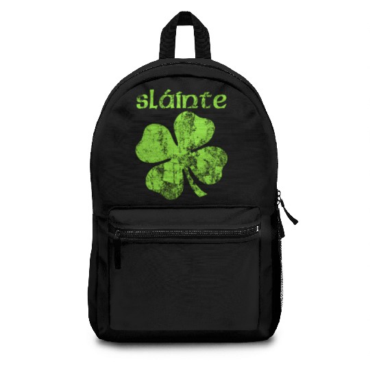 Slainte Cheers Health Fun St Patric Day Backpacks