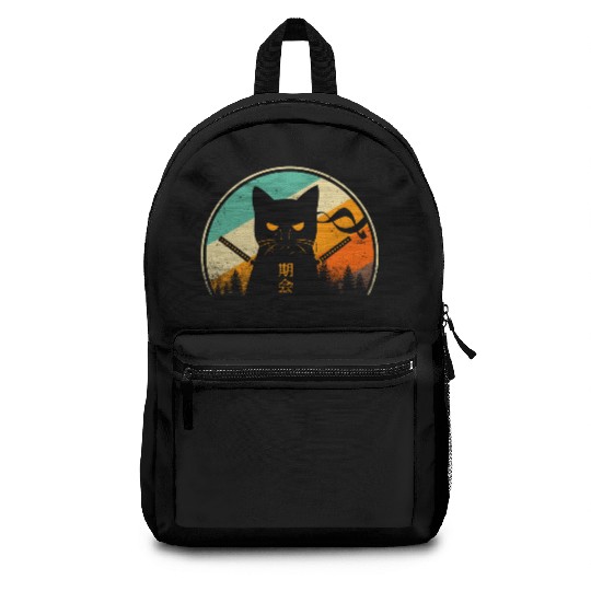 Vintage Japanese Cat Kawaii Retro Style Cat Kitten Backpacks