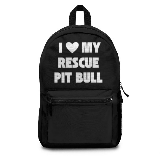 I Love My Rescue Pit Bull | Pitbull Advocacy Backpacks