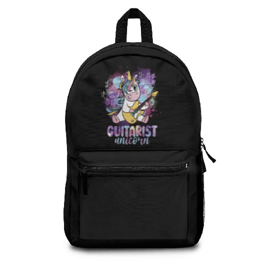 Guitarist Unicorn Music Lover Pony Musician Guitar Backpacks