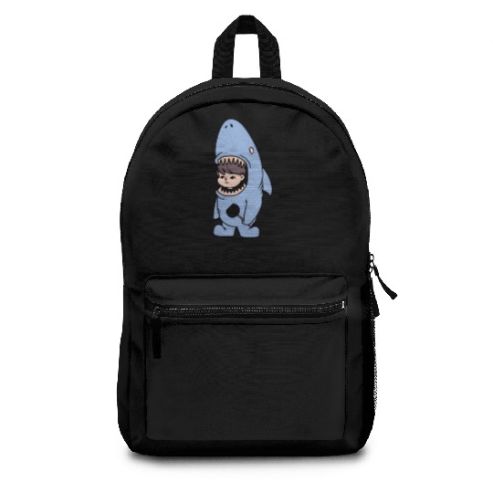 Lets Swim Shark Kid Backpacks