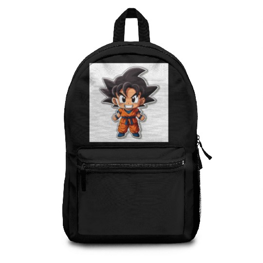 Goku Sticker Happy Bold Colors art toy style Backpacks
