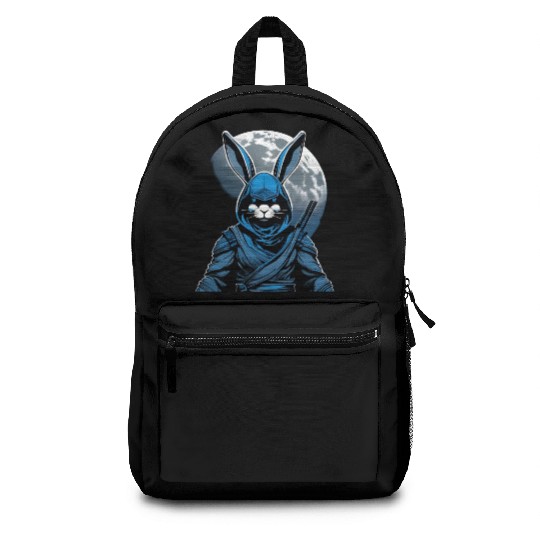 Moonshadow Rabbit Ninja: Lunar Elegance Unleashed Backpacks
