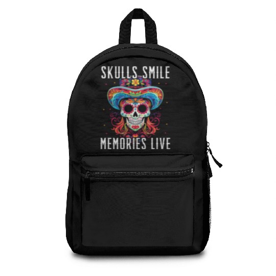 Dia De Los Muertos Sugar Skull Mexican Holiday Backpacks