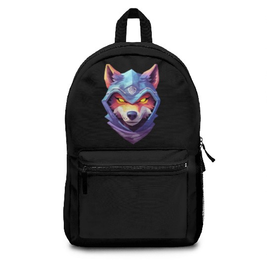 Hooded Alpha Wolf Ninja: Leader of the Night Backpacks