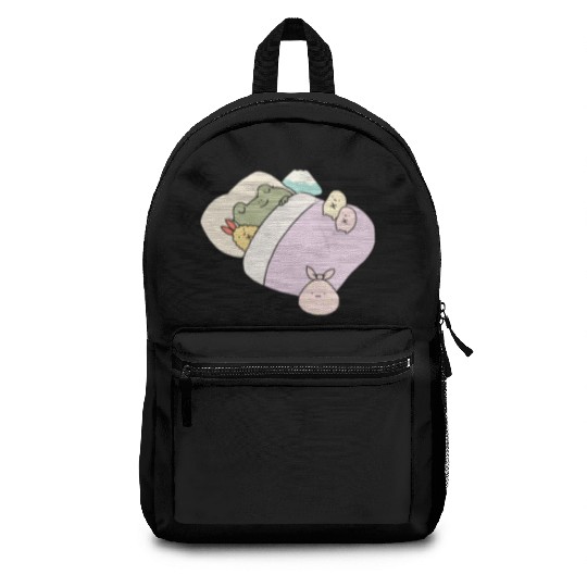 Sleepy Frog With Friends Backpacks