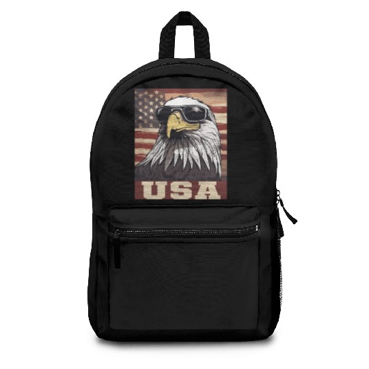 gift idea bald eagle american flag Backpacks