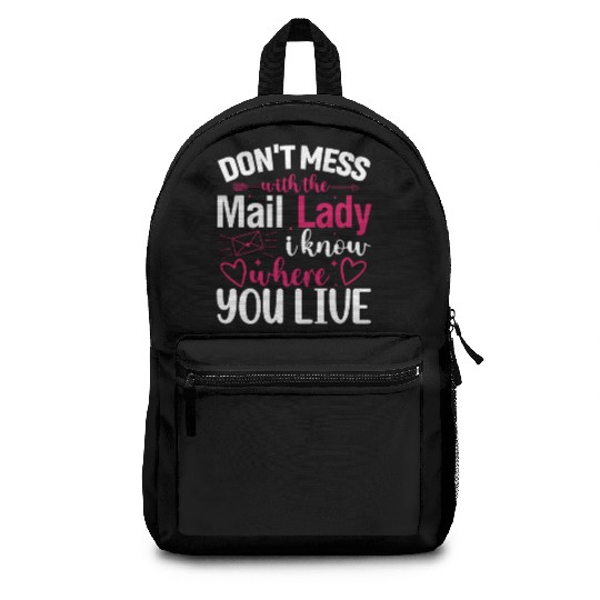 Postal Worker Backpacks Funny Mail Carrier Mail Lady Pos