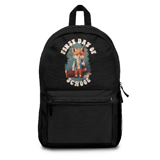 Cute School Kid Fox First Day Of School Backpacks