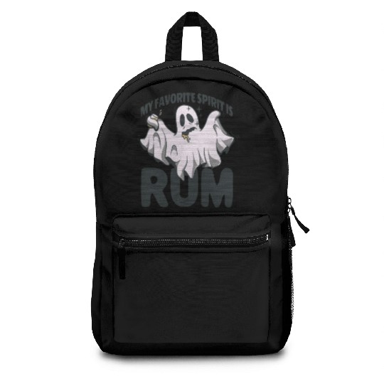 My Favorite Spirit Is Rum Halloween Rum Ghost Backpacks