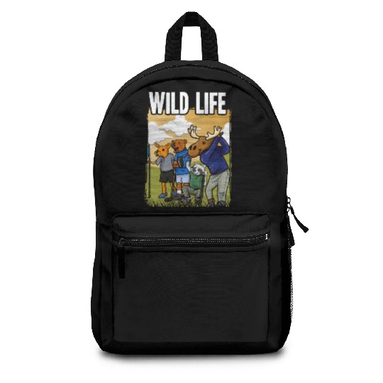 Funny Golf Backpacks With Deer Raccoon Moose Bear Golf