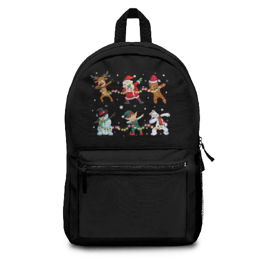 Funny Dabbing Santa And Friends Backpacks Christmas
