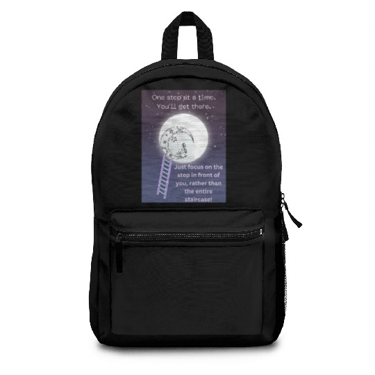 Full Moon Inspirational Quote Poster Backpacks