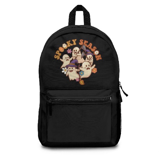 Halloween Spooky Season Boo Ghost Grim Reaper Backpacks