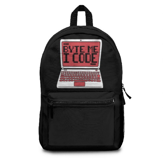 Byte Me I Code Coder Engineer Full Stack Software Backpacks