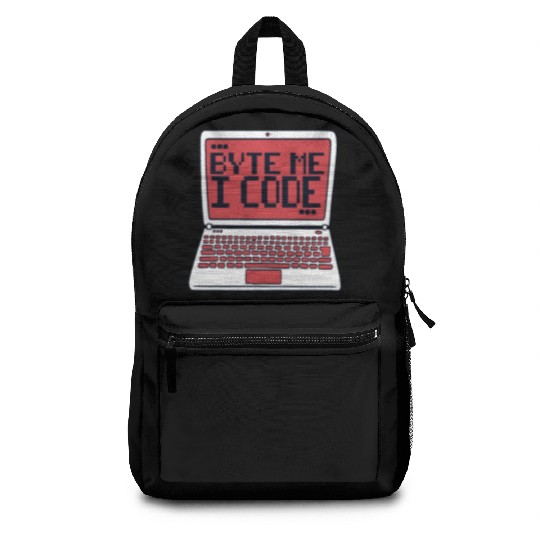 Byte Me I Code Coder Engineer Full Stack Software Backpacks