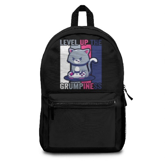 Gaming, Gaming, Video Game, Grumpy Cat Gamer Backpacks