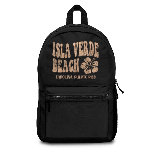 Isla Verde beach Carolina Puerto Rico Backpacks