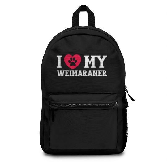 I Love My Weimaraner Backpacks