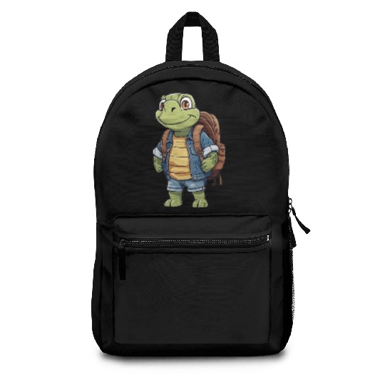 Turtle Wearing Backpack Backpacks