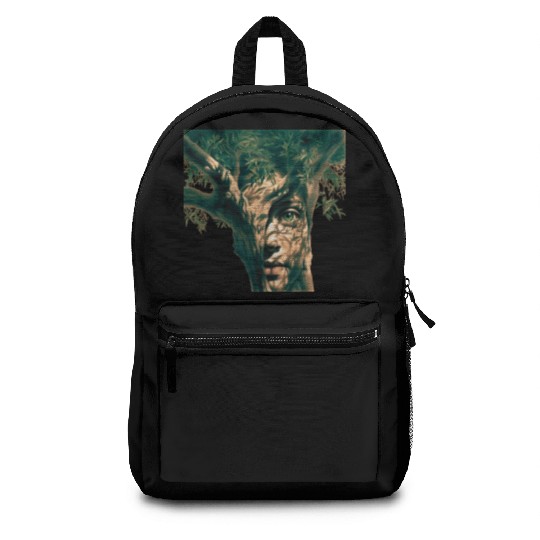 Olive tree and face Backpacks
