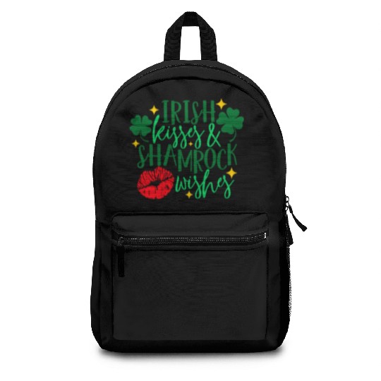 Irish Kisses And Shamrock Wishes Backpacks