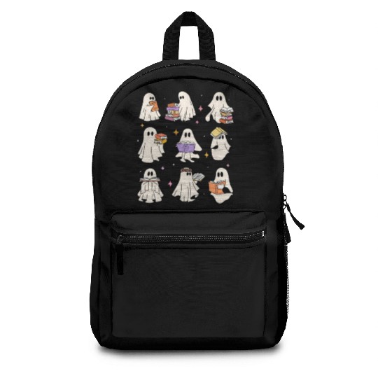 Teacher Halloween Ghost Read Books Reading Teacher Backpacks