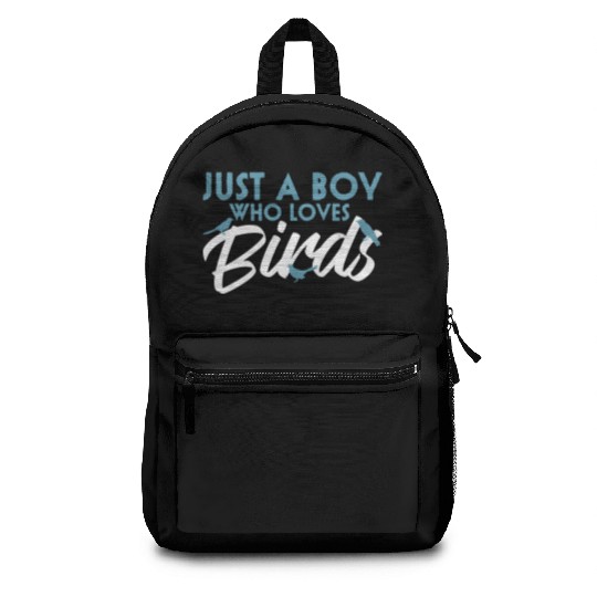 Bird Budgie Boy Avian Love Robin Heron Hummingbird Backpacks