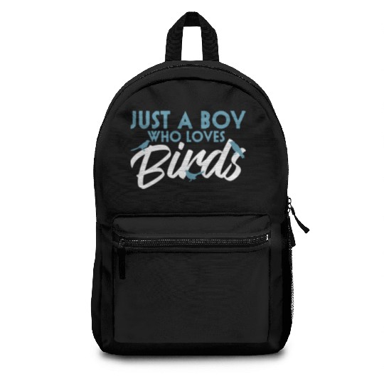 Bird Budgie Boy Avian Love Robin Heron Hummingbird Backpacks