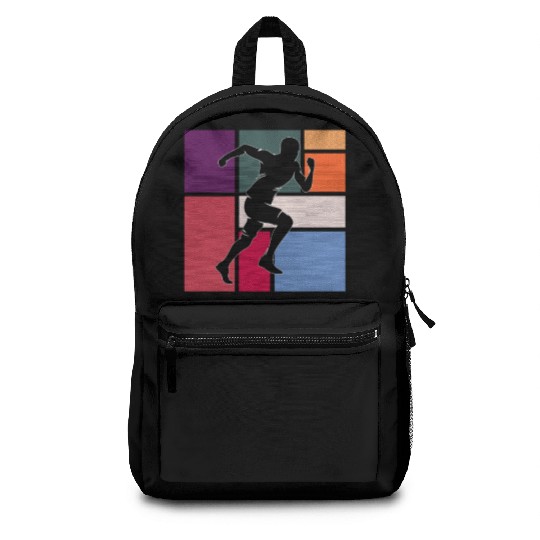 Vintage Running Athlete Backpacks