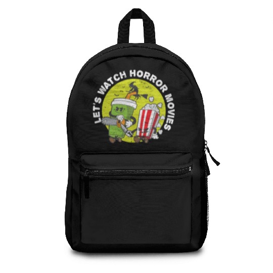 Happy Halloween Let's Watch Horror Movies Cuddle Backpacks