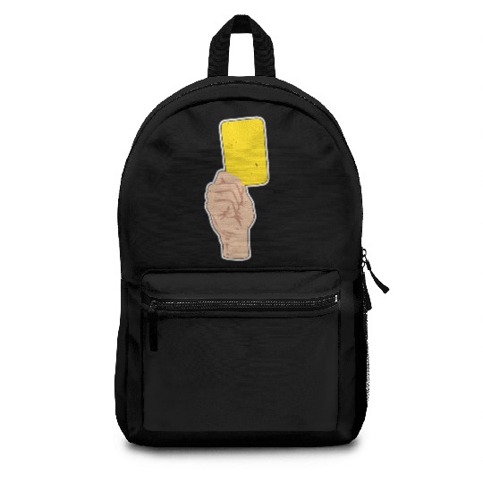 Yellow Card Referee Sports Fan Futball Yellow Card Backpacks